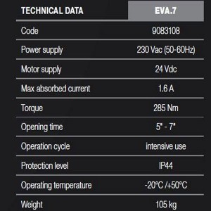Barrier tự động Beninca EVA7